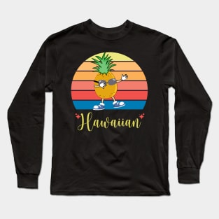 Pineapple Hawaiian Tropical Long Sleeve T-Shirt